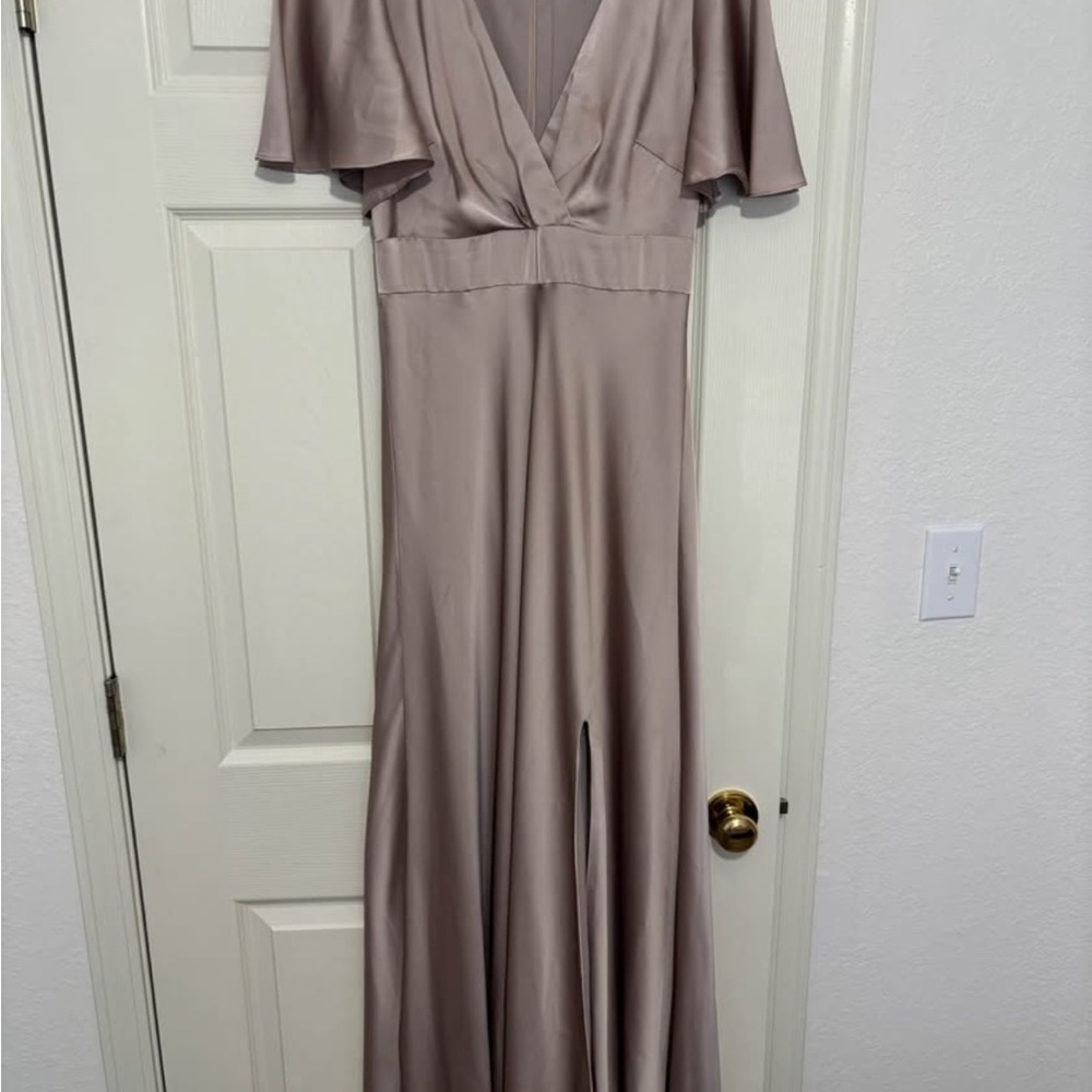 Birdy Grey champagne silk bridesmaid dress